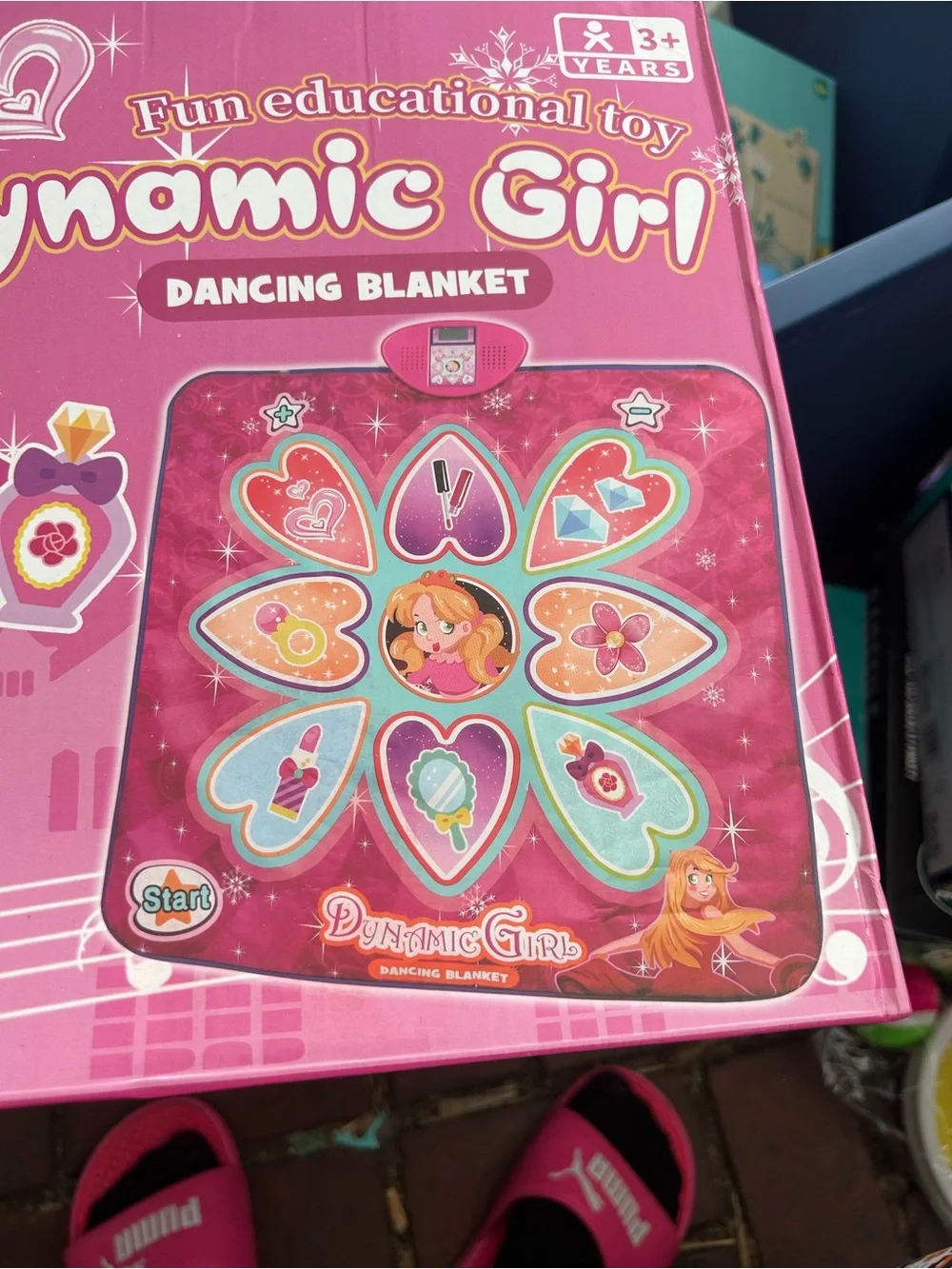 Dynamic Girl Dancing Blanket - Pink Kids Dance Mat